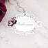Decorative oval mirror sticker for door signage in bedroom or bath