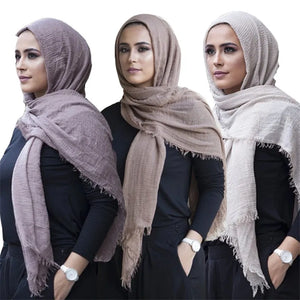 Breathable cotton shawl for Muslim women, ideal for prayer, daily wear, or layering