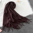 Soft long pashmina wrap used as hijab, headband, or stylish winter stole