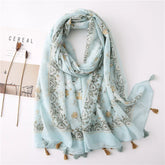 High quality lightweight pashmina stole, styled as a Muslim hijab or fashion wrap