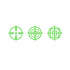 Set of 3 potty training target stickers featuring fun designs to encourage boys