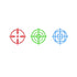 Set of 3 potty training target stickers featuring fun designs to encourage boys