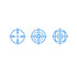 Set of 3 potty training target stickers featuring fun designs to encourage boys