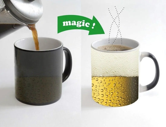 Beer Color Changing Mug Magic Heat Sensitive Tea Cup Coffee Mug Gift Mug for Your Kids or Your Friends drop shipping