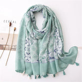 High quality lightweight pashmina stole, styled as a Muslim hijab or fashion wrap