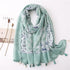 High quality lightweight pashmina stole, styled as a Muslim hijab or fashion wrap
