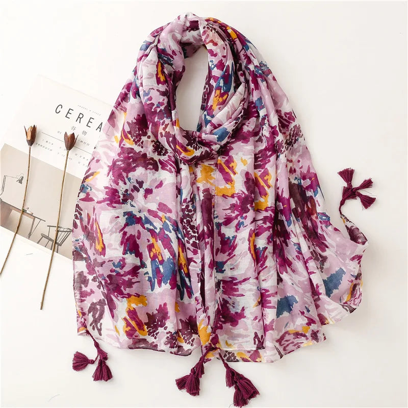 High quality lightweight pashmina stole, styled as a Muslim hijab or fashion wrap