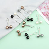 Elegant faux pearl brooch clips for women&