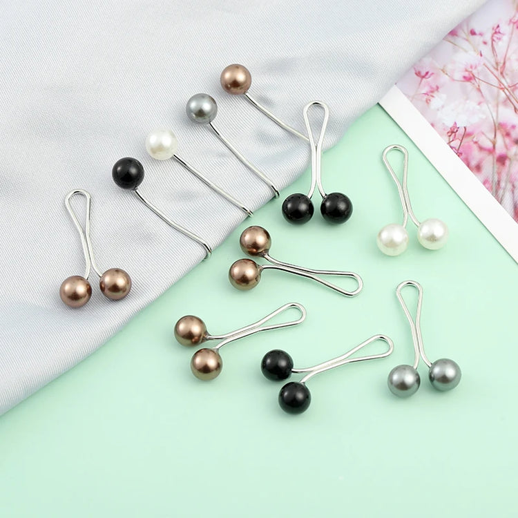 Elegant faux pearl brooch clips for women&