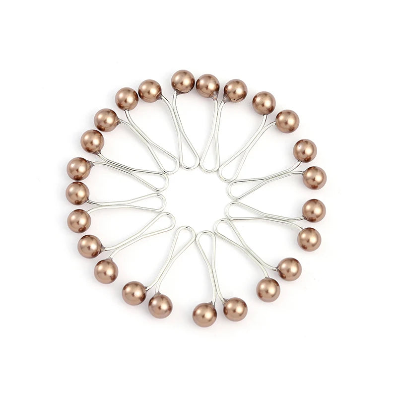 Elegant faux pearl brooch clips for women&