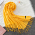 Soft long pashmina wrap used as hijab, headband, or stylish winter stole