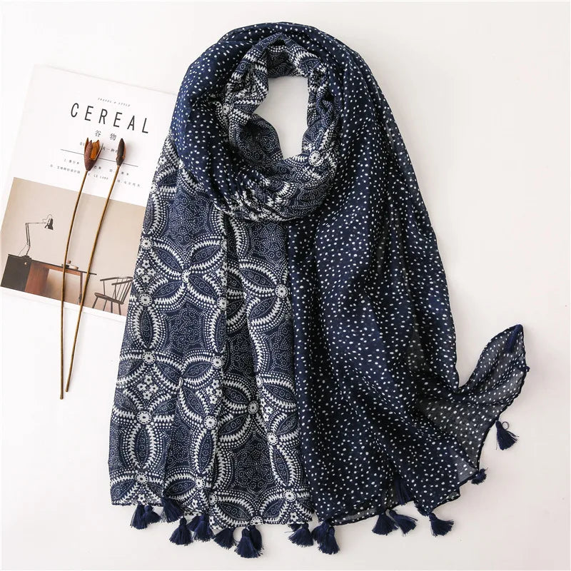 High quality lightweight pashmina stole, styled as a Muslim hijab or fashion wrap