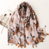 High quality lightweight pashmina stole, styled as a Muslim hijab or fashion wrap