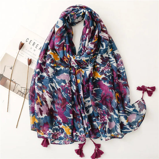 High quality lightweight pashmina stole, styled as a Muslim hijab or fashion wrap