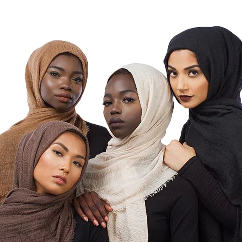 Breathable cotton shawl for Muslim women, ideal for prayer, daily wear, or layering