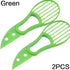 3-in-1 avocado slicer with serrated blade, pit remover, and fruit scooper