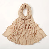 Plain rayon cotton hijab scarf, large size 190x85cm for full coverage and comfort