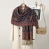 Stylish paisley embroidered head wrap in breathable cotton-viscose blend for women