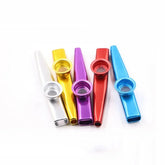 Aluminum alloy kazoo featuring five diaphragm membranes for adjustable tone control