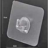Set of 30 transparent self-adhesive wall hooks for keys, towels, and kitchen utensils