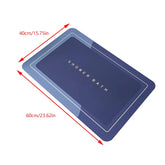 Absorbent bathroom bath mat with anti-slip backing
