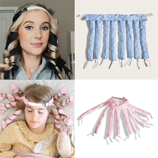 Heatless Hair Curler No Heat Hair Rollers Lazy Curling Rod Headband Silk Ribbon Curls Soft Curlers Foam Roller Curly Girl Method