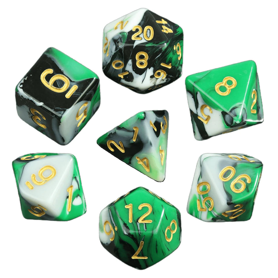 Pretty Color Game Dice 7Pcs - Perfect Gift for DND Board Game Accessories Lovers