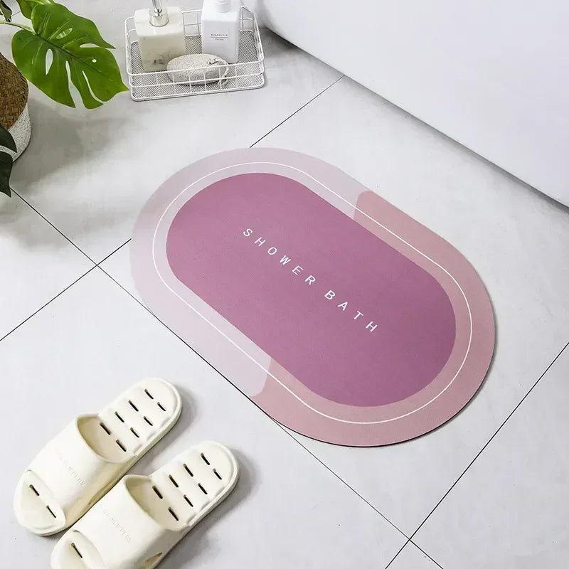 Washable anti-skid bathroom carpet mat