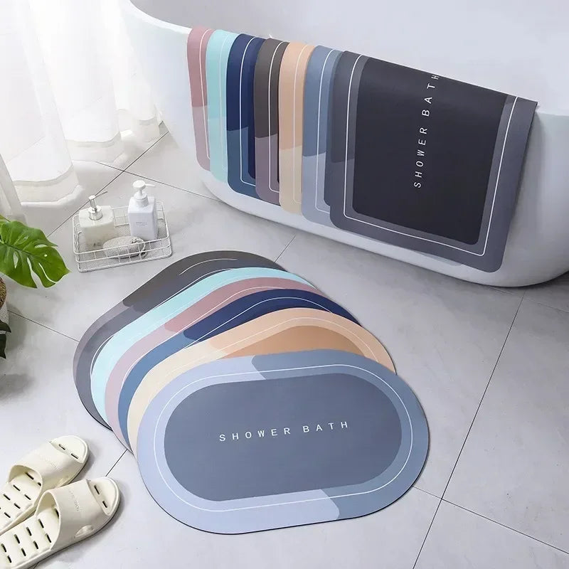 Washable anti-skid bathroom carpet mat