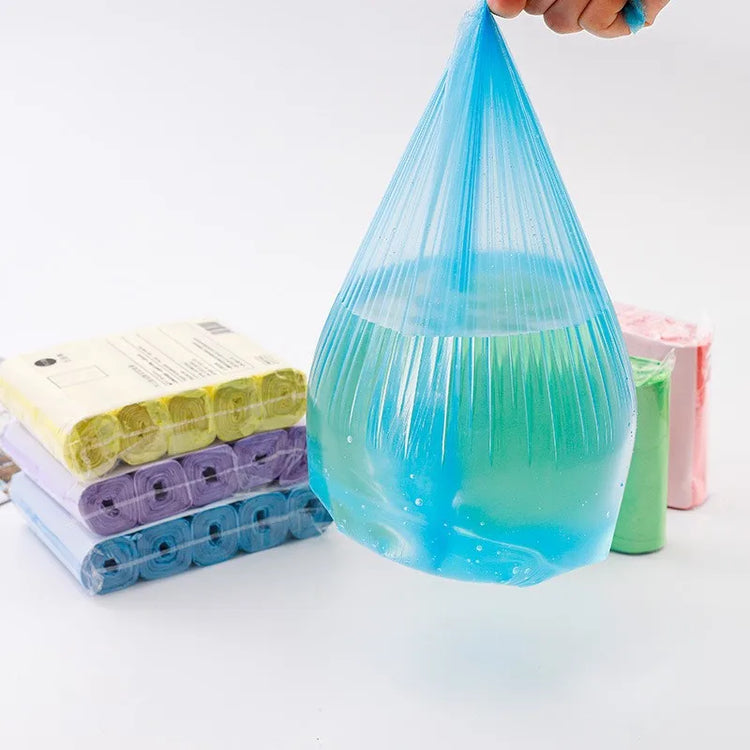 100-piece disposable trash bags in 5 rolls for kitchen and household use