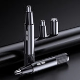 USB rechargeable nose hair trimmer with ergonomic design for comfortable use