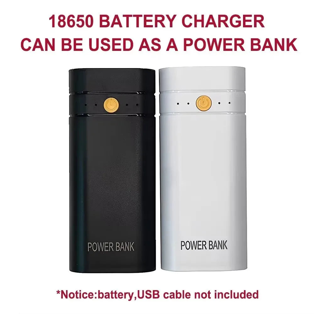 USB Type-C power bank case for 18650 batteries, ideal for phone charging