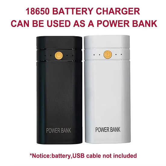 USB Type-C power bank case for 18650 batteries, ideal for phone charging