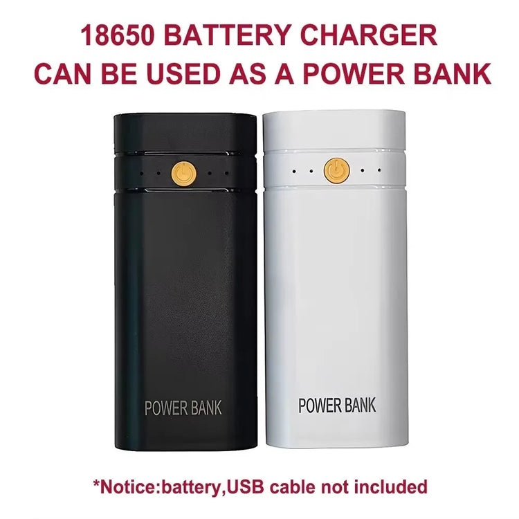 USB Type-C power bank case for 18650 batteries, ideal for phone charging