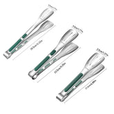 Stainless steel kitchen tongs with ergonomic non-slip grip
