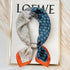 Polka dot silk bandana for women, worn as a ribbon, shawl, or stylish hijab