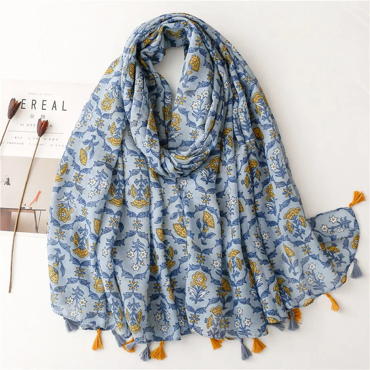 High quality lightweight pashmina stole, styled as a Muslim hijab or fashion wrap