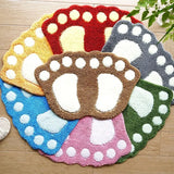 Water absorbent bathroom rug with non-slip backing