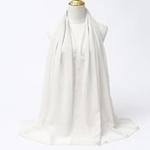 Lightweight voile headscarf in soft pastel tones, ideal for Muslim women&