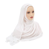 Plain rayon cotton hijab scarf, large size 190x85cm for full coverage and comfort