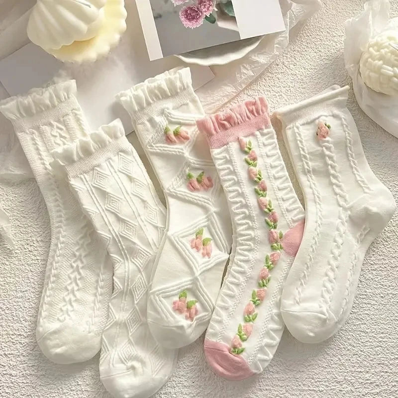 Soft and fashionable Lolita-style girl socks