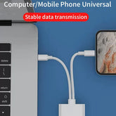 Type-C and Lightning SD/TF card reader for smart devices, laptops, and computers