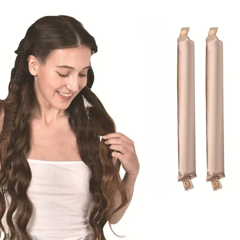 Heatless Hair Curler Satin Curling Rod Headband | No Heat Soft Hair Rollers