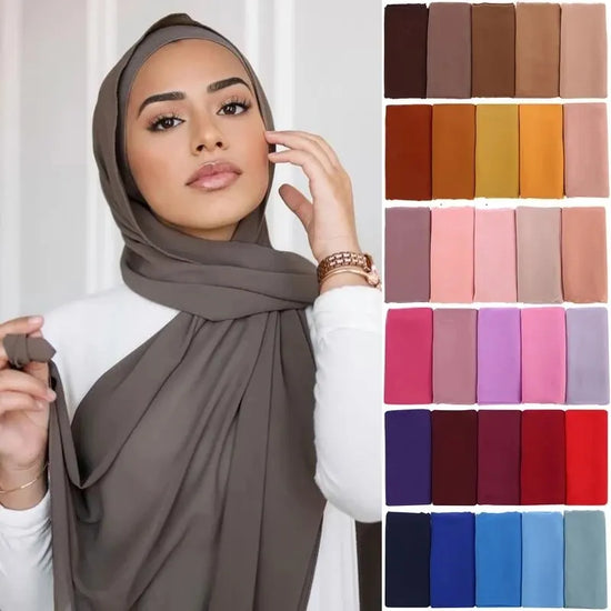 Elegant chiffon hijab wrap with breathable fabric, perfect for modest fashion