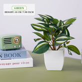 Artificial bonsai tree in ceramic pot for home or office desk decor