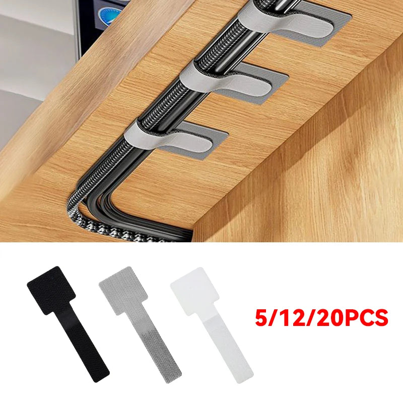 Wire organizer ties for desk and home use