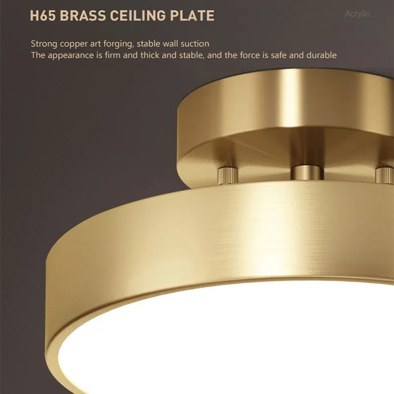 Elegant round LED ceiling fixture in Nordic design suitable for home interiors