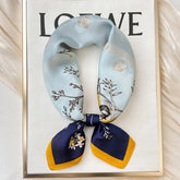 Polka dot silk bandana for women, worn as a ribbon, shawl, or stylish hijab