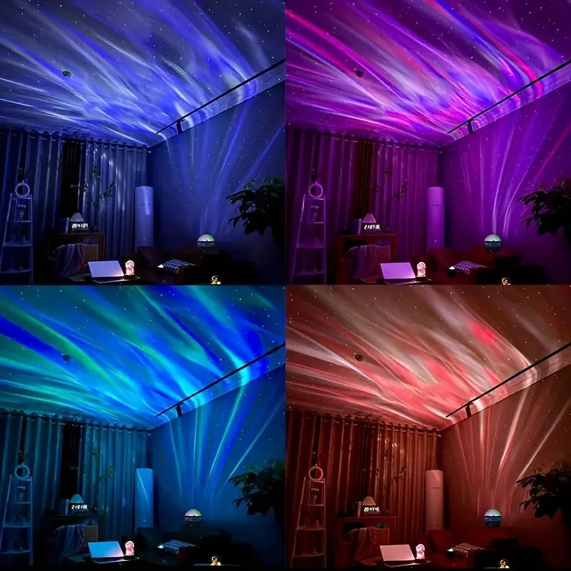 LED starry galaxy projector light with RGB colors and smart remote control