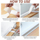 3.2M self-adhesive PVC caulk tape for waterproof sealing in kitchens and bathrooms